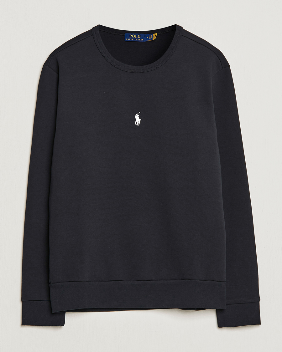 Herr | Tröjor | Polo Ralph Lauren | Double Knit Center Logo Sweatshirt Black