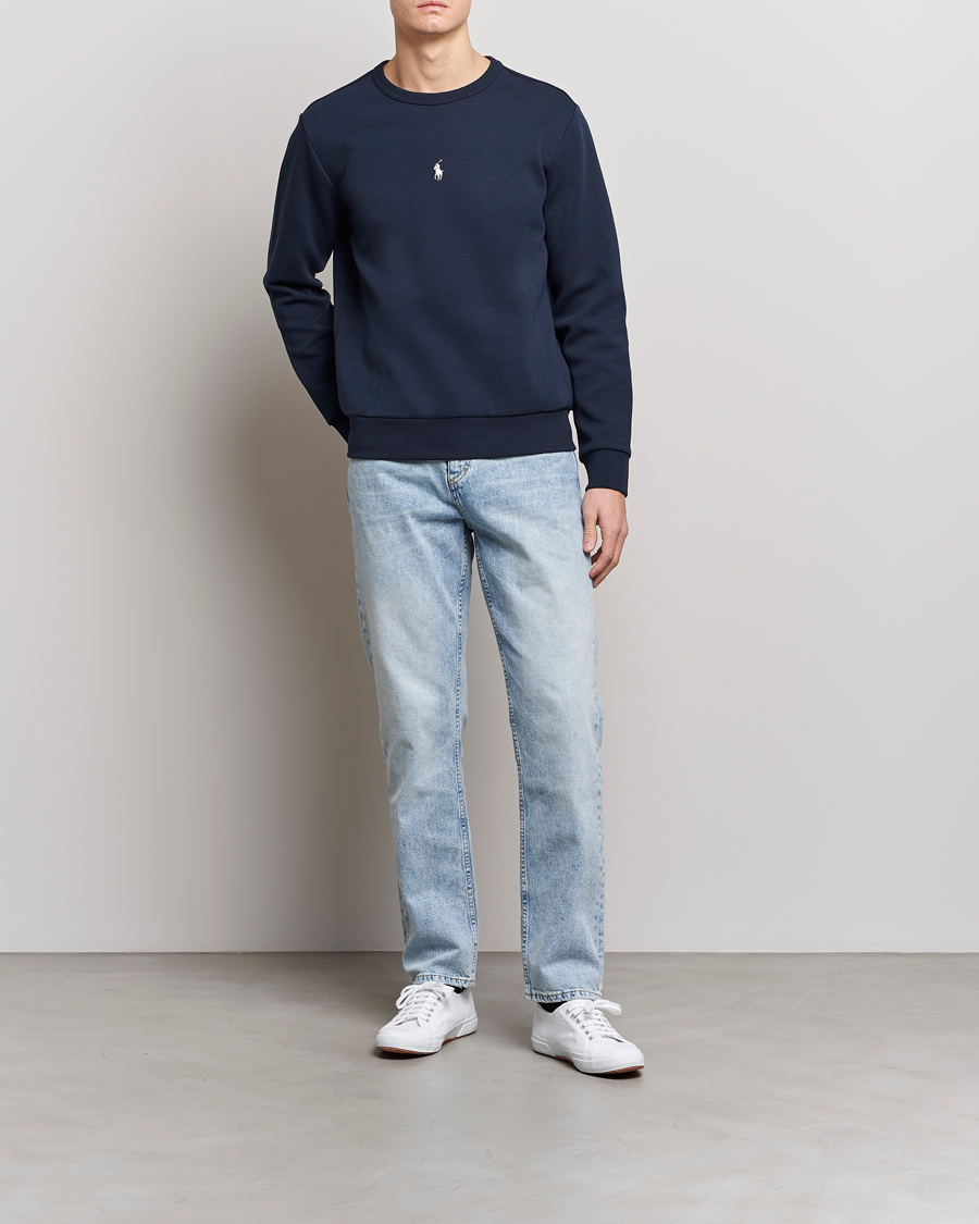 Herr | Tröjor | Polo Ralph Lauren | Double Knit Center Logo Sweatshirt Aviator Navy