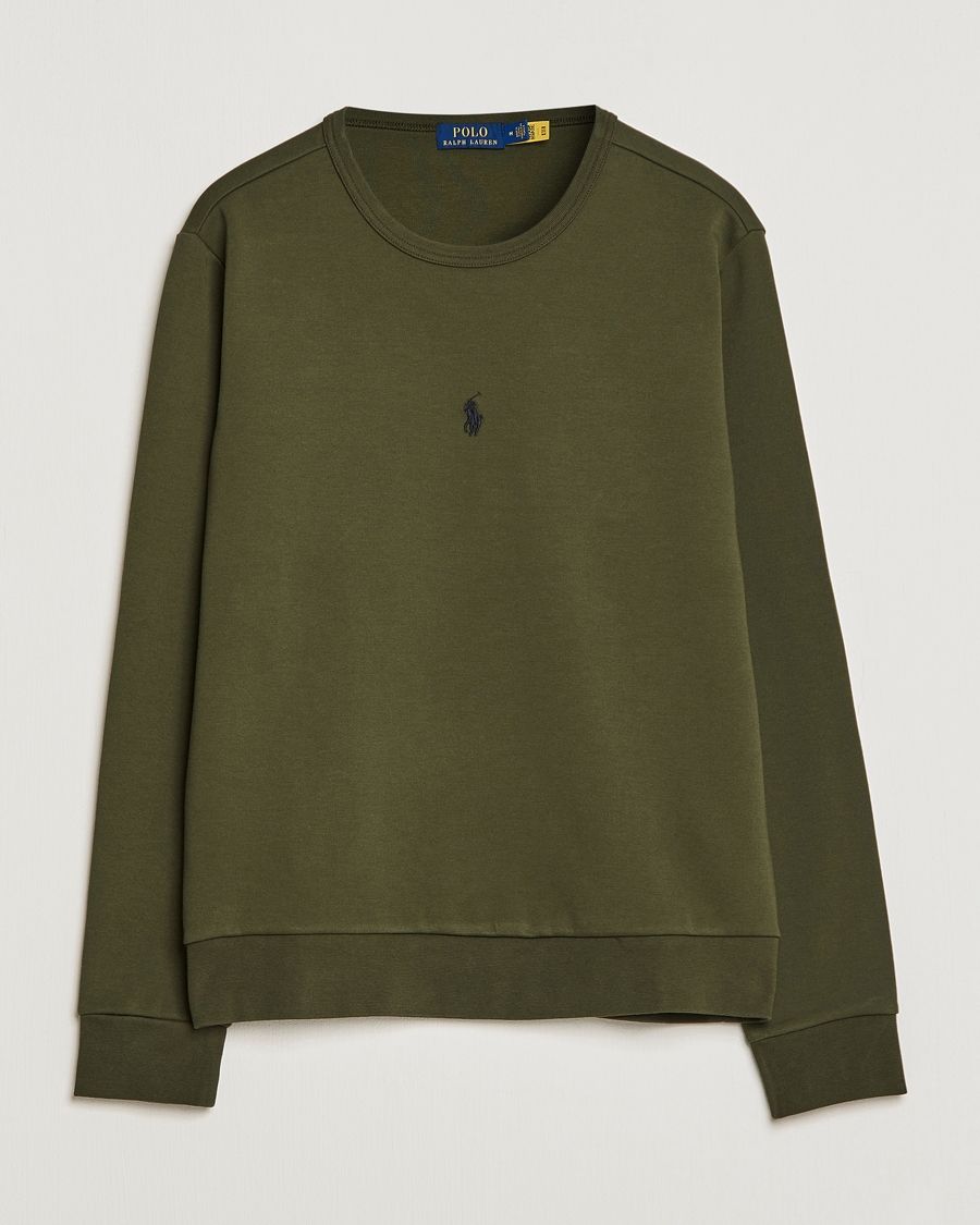 Herr | Tröjor | Polo Ralph Lauren | Double Knit Center Logo Sweatshirt Company Olive
