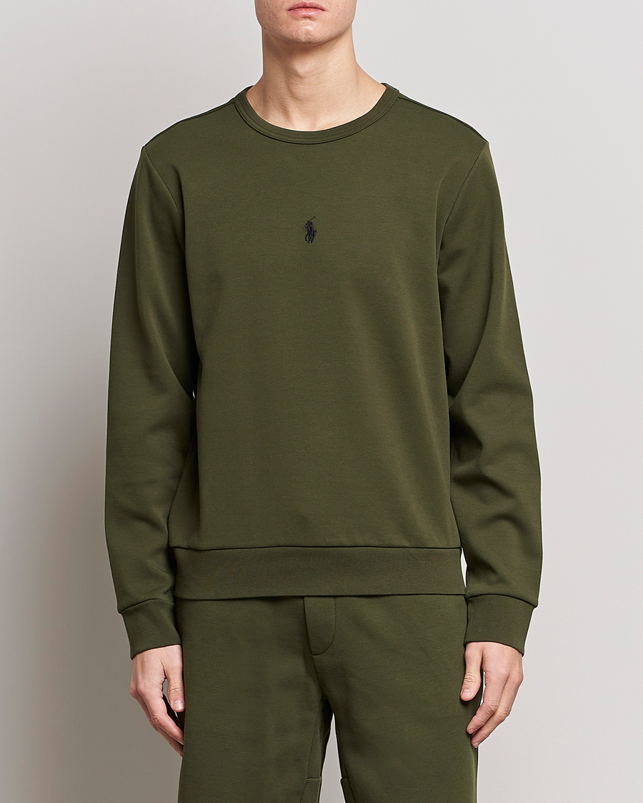 Herr | Tröjor | Polo Ralph Lauren | Double Knit Center Logo Sweatshirt Company Olive
