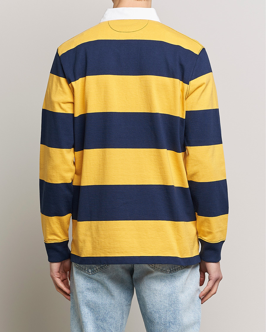 Herr | Tröjor | Polo Ralph Lauren | Jersey Striped Rugger Yellow/Navy