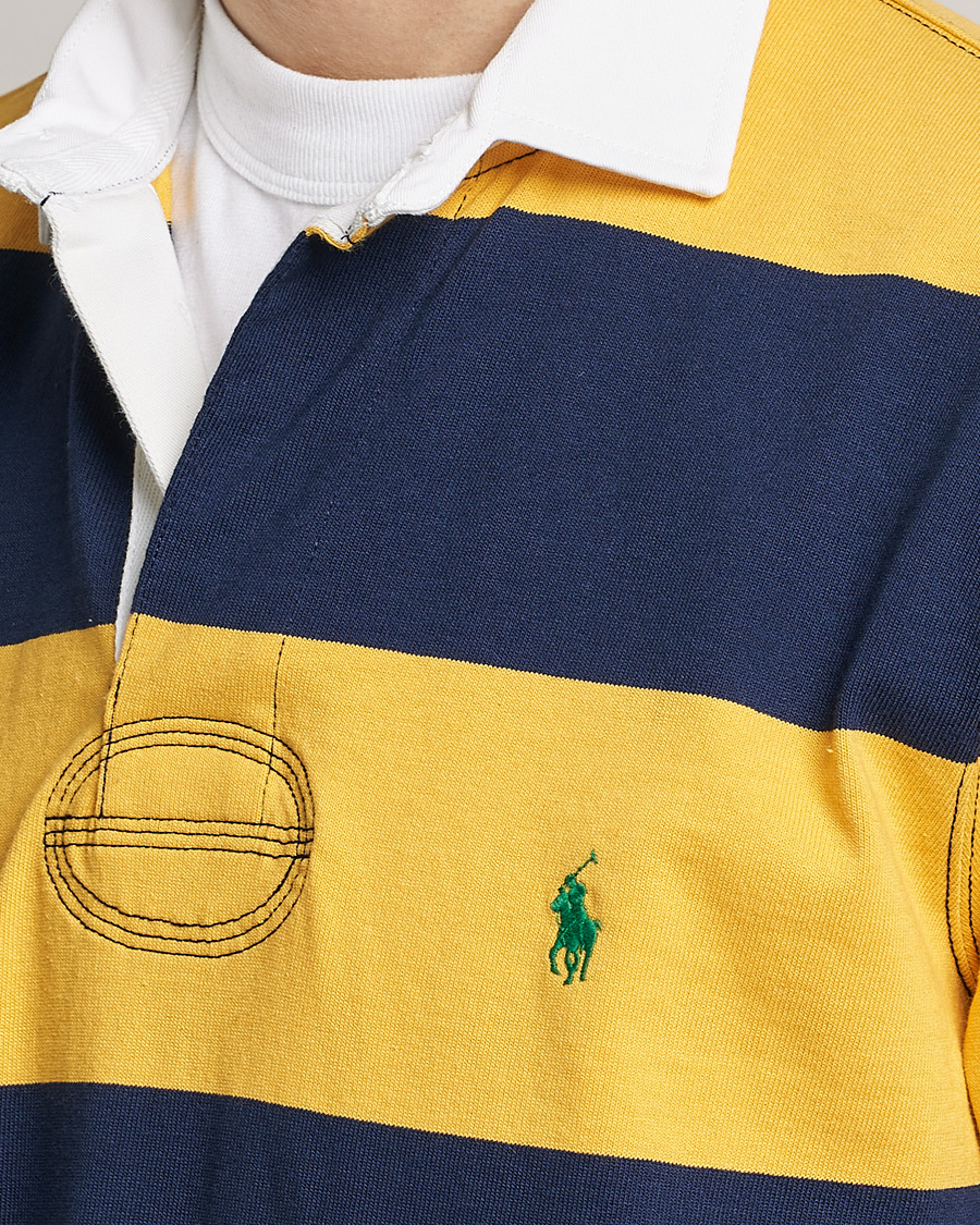 Herr | Tröjor | Polo Ralph Lauren | Jersey Striped Rugger Yellow/Navy