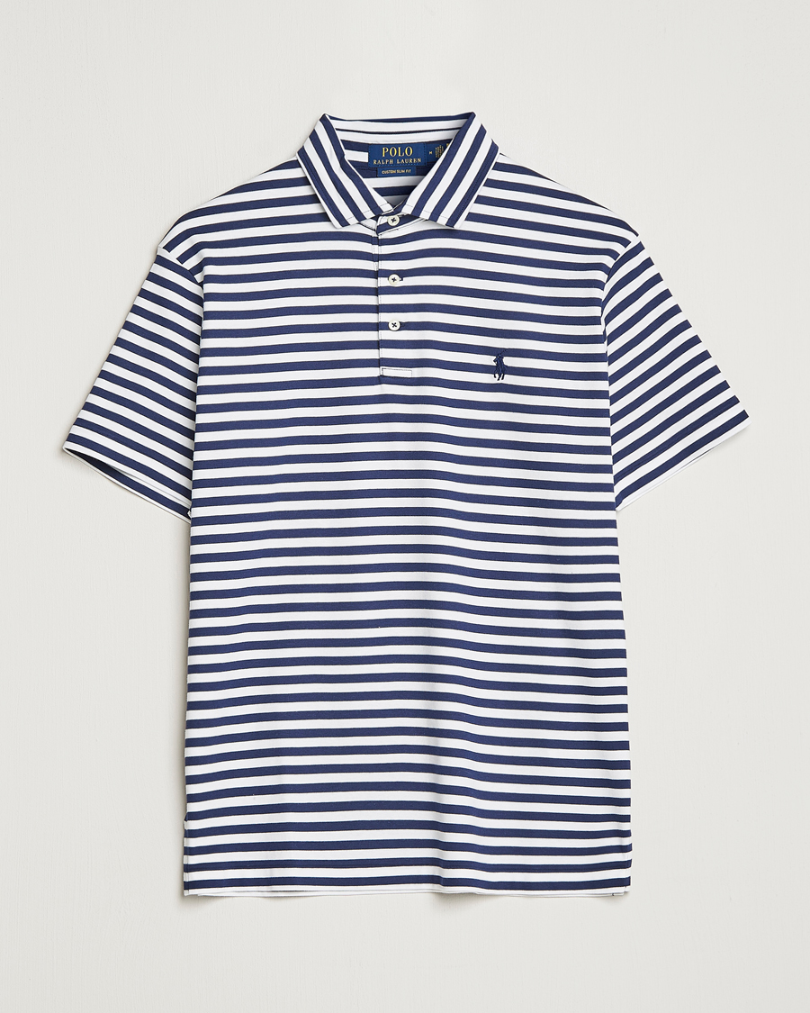 Herr | Pikéer | Polo Ralph Lauren | Pima Cotton Striped Polo Navy/White