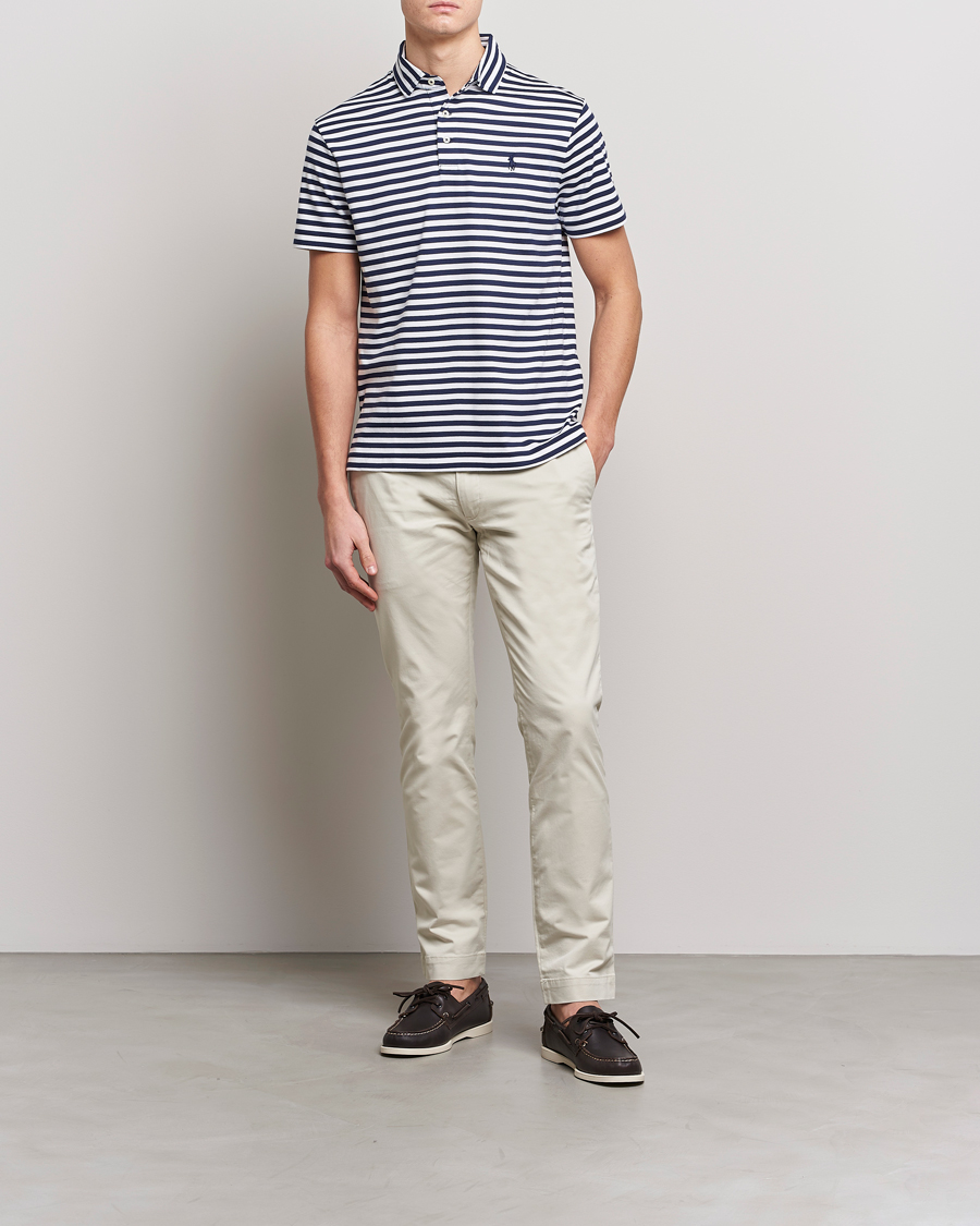Herr | Pikéer | Polo Ralph Lauren | Pima Cotton Striped Polo Navy/White