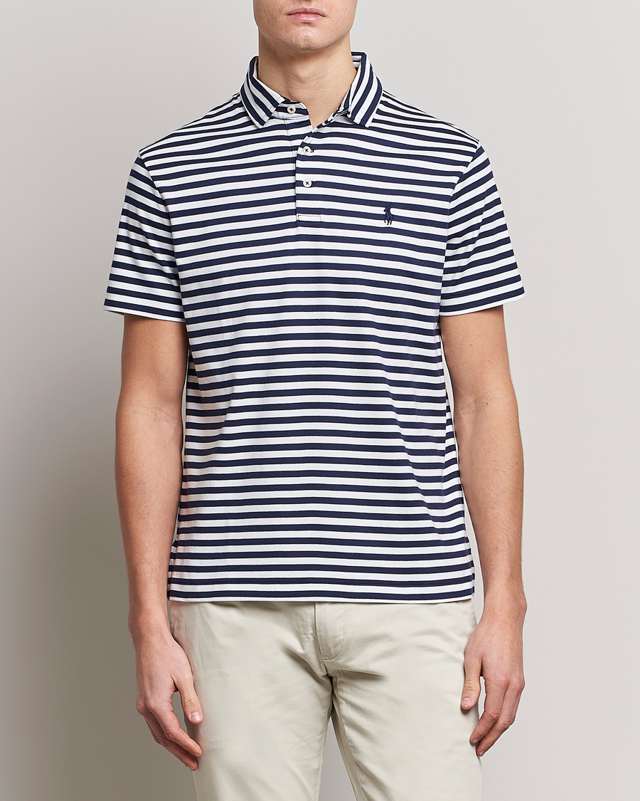 Herr | Pikéer | Polo Ralph Lauren | Pima Cotton Striped Polo Navy/White