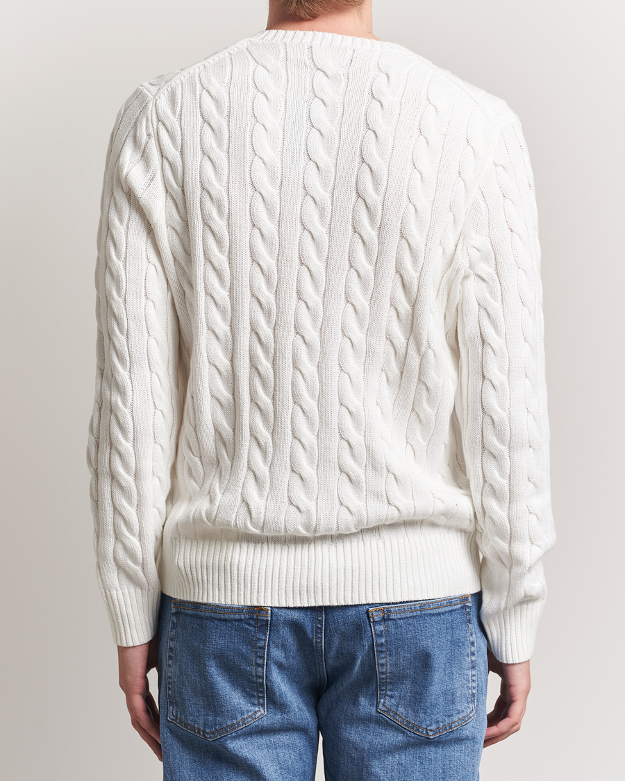 Herr | Tröjor | Polo Ralph Lauren | Cotton Cable Pullover White