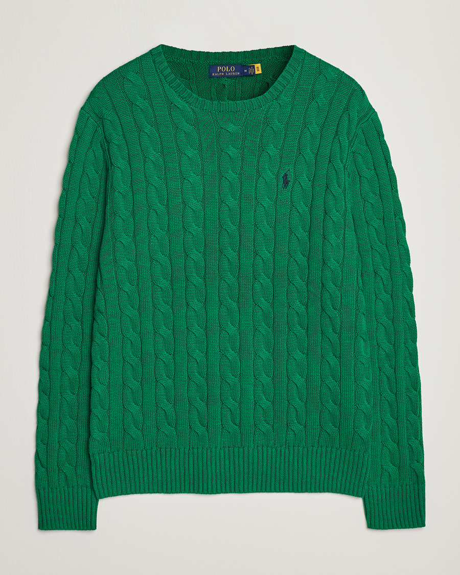 Herr | Tröjor | Polo Ralph Lauren | Cotton Cable Pullover Athletic Green