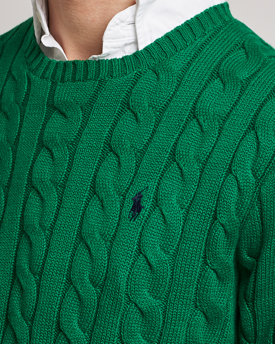 Herr | Tröjor | Polo Ralph Lauren | Cotton Cable Pullover Athletic Green