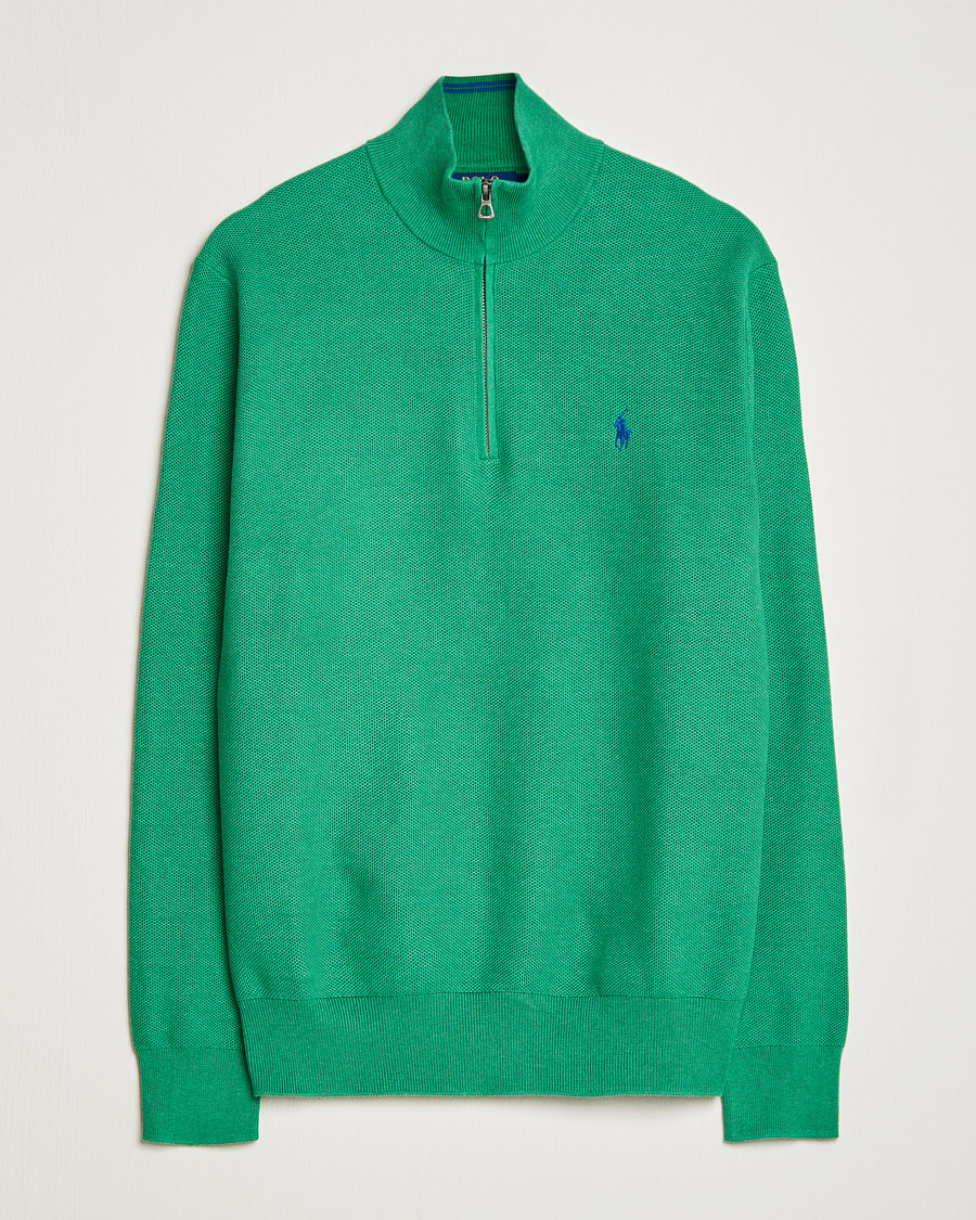 Herr | Tröjor | Polo Ralph Lauren | Textured Half-Zip Optic Green Heather