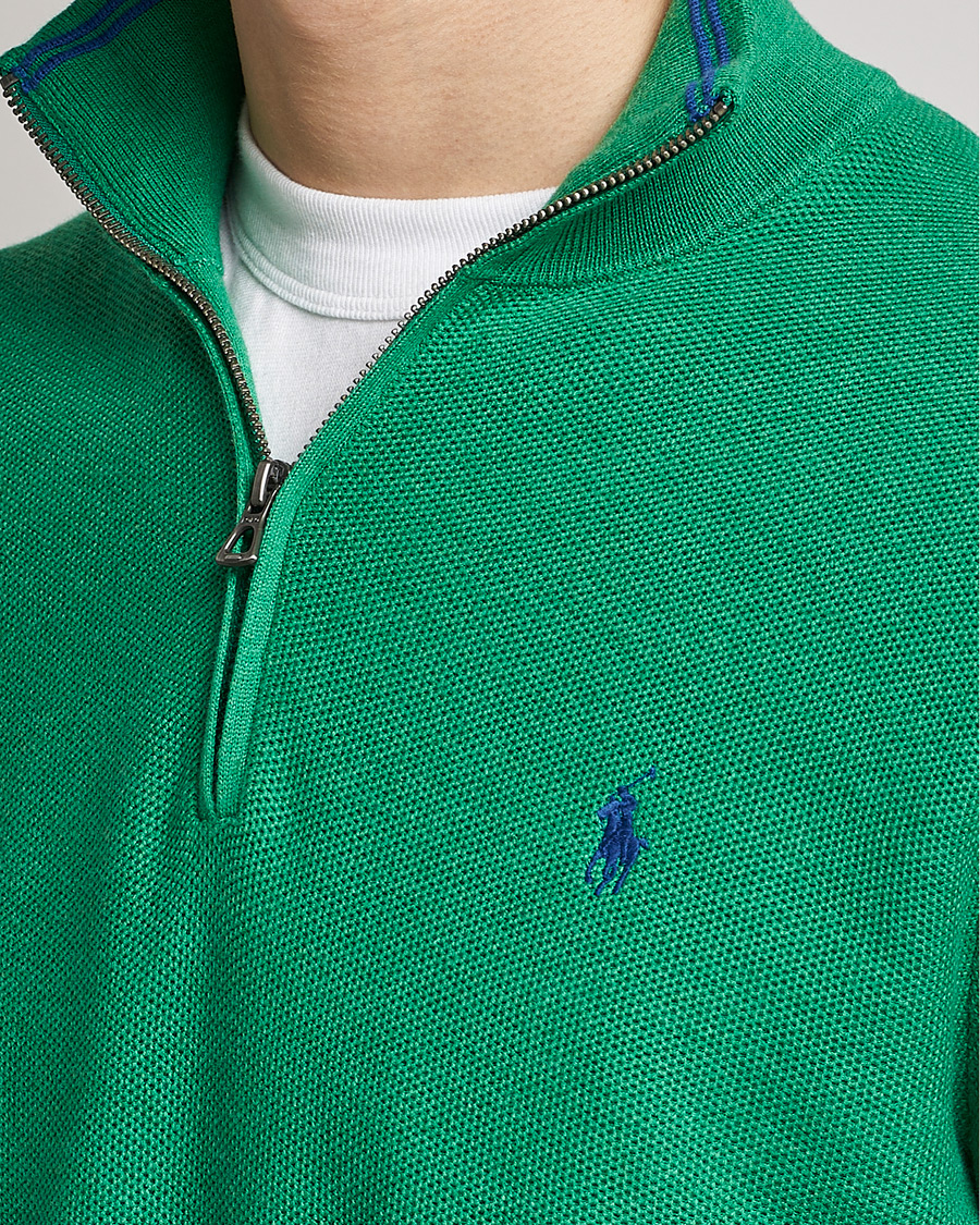 Herr | Tröjor | Polo Ralph Lauren | Textured Half-Zip Optic Green Heather