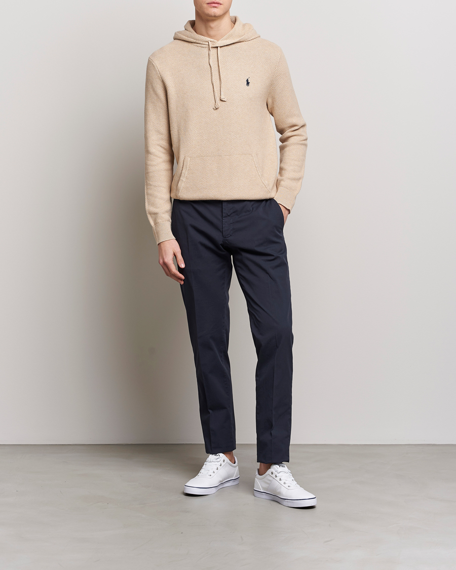 Herr | Tröjor | Polo Ralph Lauren | Cotton Cable Hoodie Sand Dune Heather