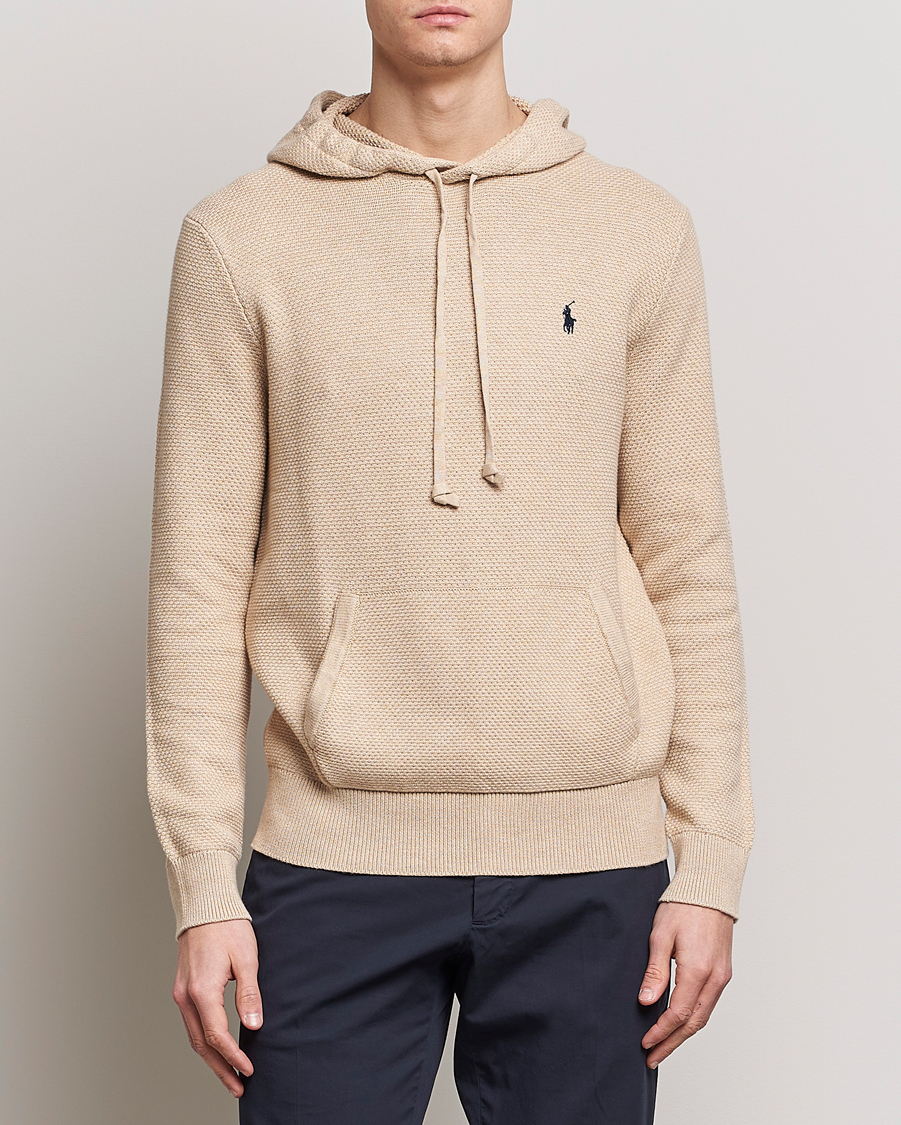 Herr | Tröjor | Polo Ralph Lauren | Cotton Cable Hoodie Sand Dune Heather
