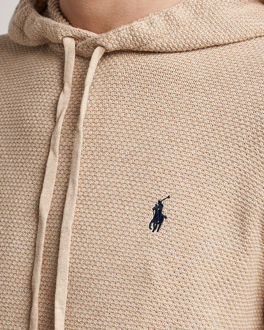 Herr | Tröjor | Polo Ralph Lauren | Cotton Cable Hoodie Sand Dune Heather
