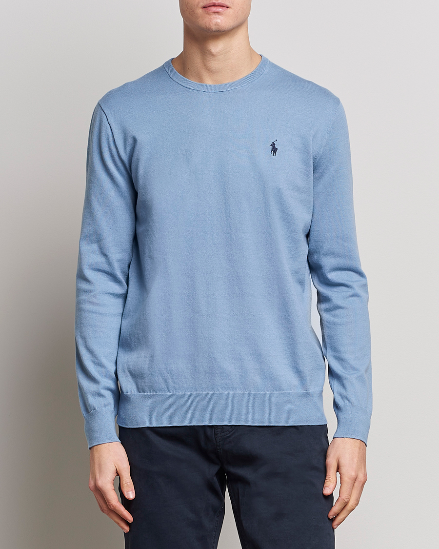 Herr | Tröjor | Polo Ralph Lauren | Cotton Crew Neck Sweater Channel Blue