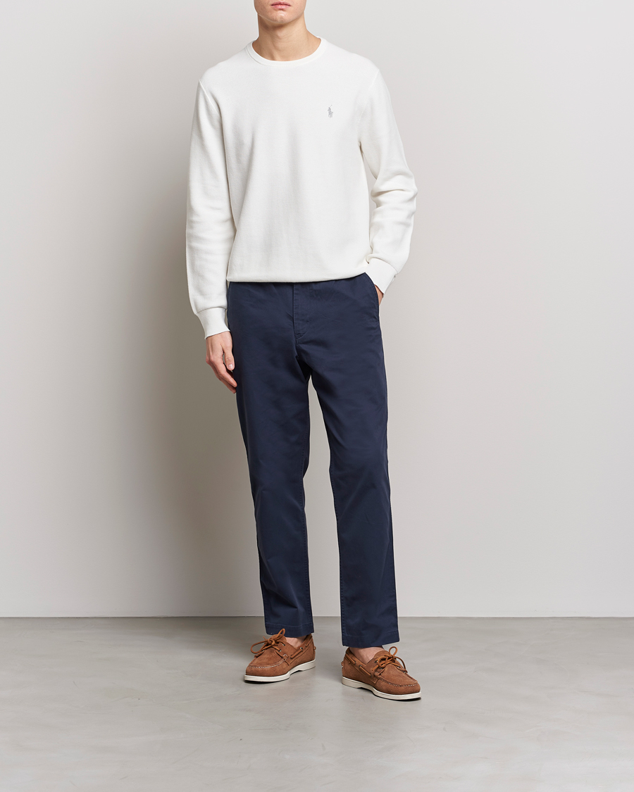 Herr | Tröjor | Polo Ralph Lauren | Textured Crew Neck Sweater Deckwash White