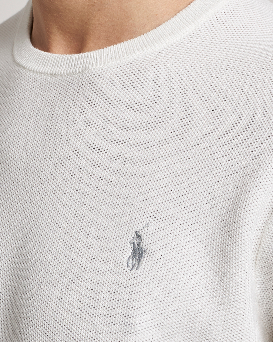Herr | Tröjor | Polo Ralph Lauren | Textured Crew Neck Sweater Deckwash White
