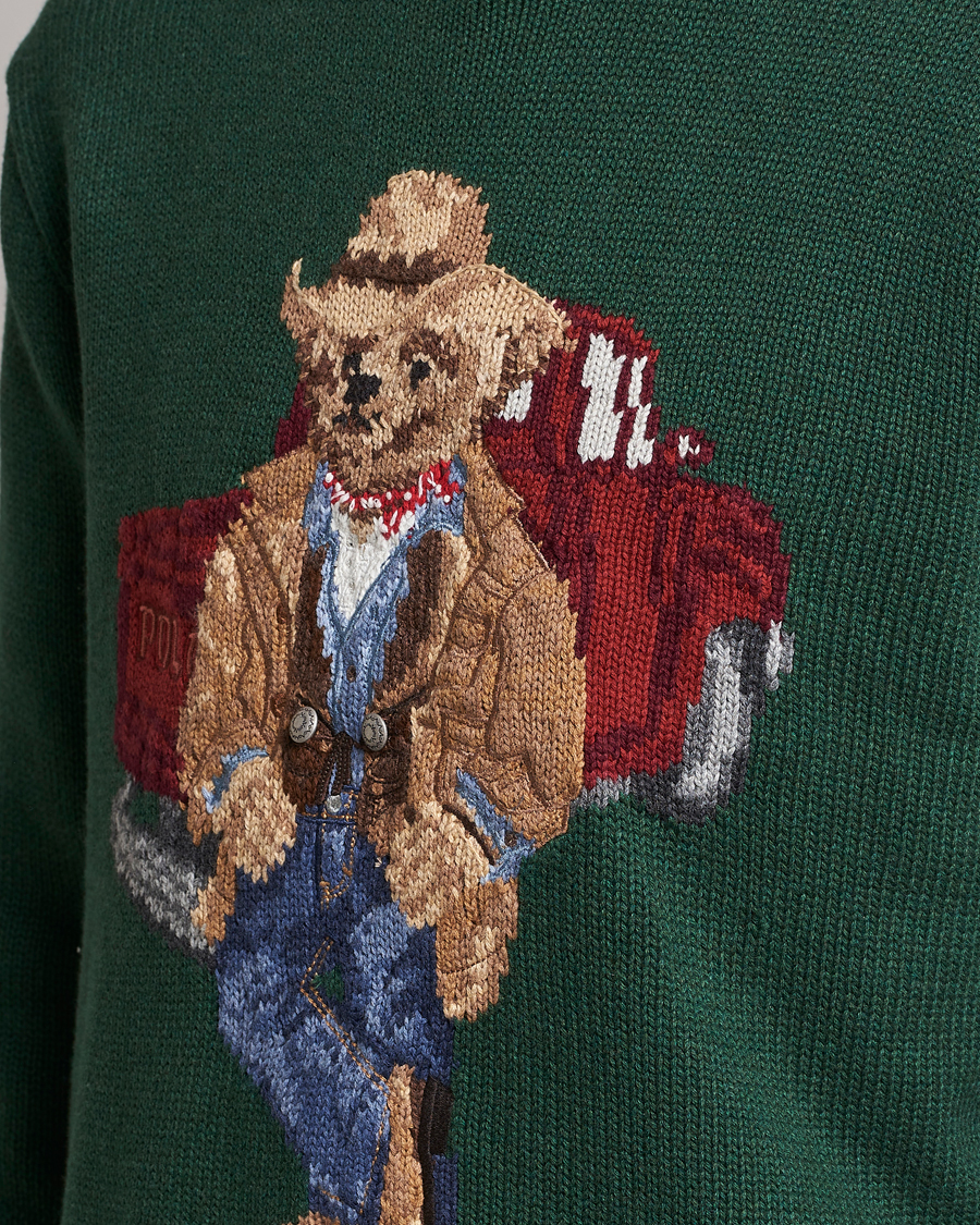 Herr | Tröjor | Polo Ralph Lauren | Knitted Crew Neck Bear Sweater New Forest Heather
