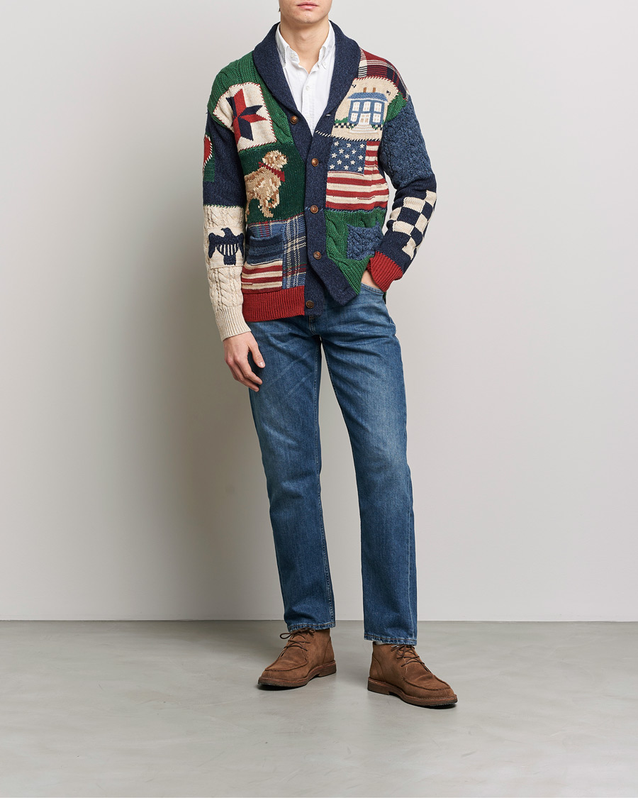 Herr | Tröjor | Polo Ralph Lauren | Cotton Blend Shawl Collar Cardigan Multi