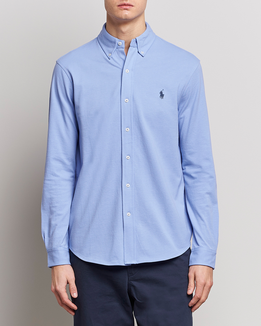 Herr | Skjortor | Polo Ralph Lauren | Slim Fit Featherweight Mesh Shirt Lafayette Blue