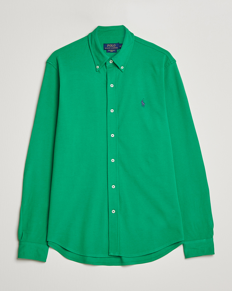 Herr | Skjortor | Polo Ralph Lauren | Featherweight Mesh Shirt Optic Green