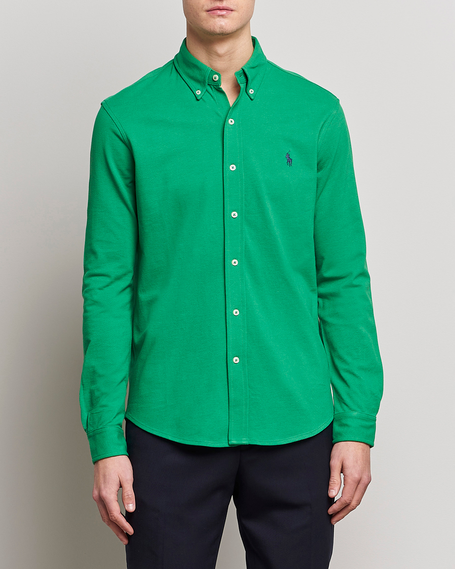 Herr | Pikéskjortor | Polo Ralph Lauren | Featherweight Mesh Shirt Optic Green