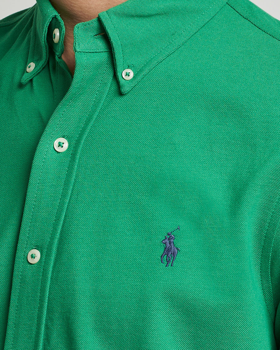 Herr | Skjortor | Polo Ralph Lauren | Featherweight Mesh Shirt Optic Green