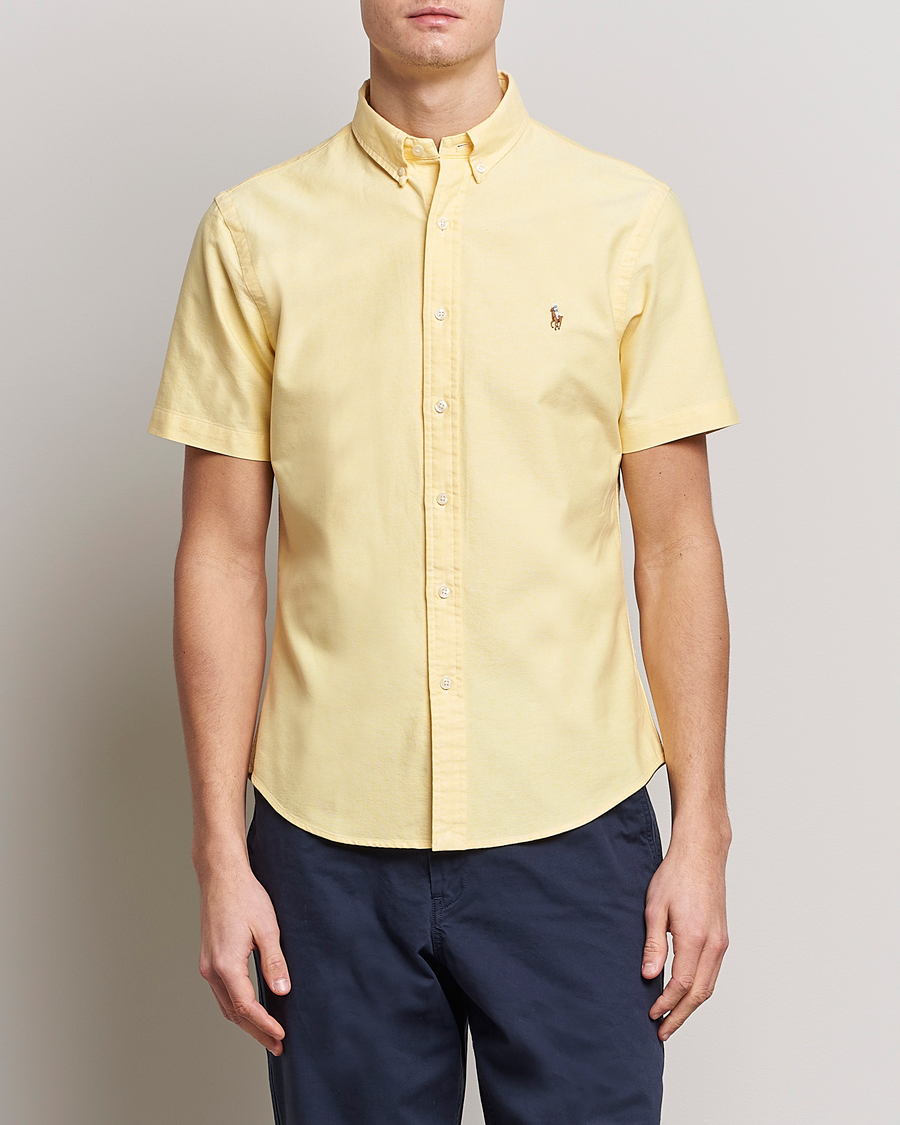 Herr | Kortärmade skjortor | Polo Ralph Lauren | Slim Fit Oxford Short Sleeve Shirt Yellow