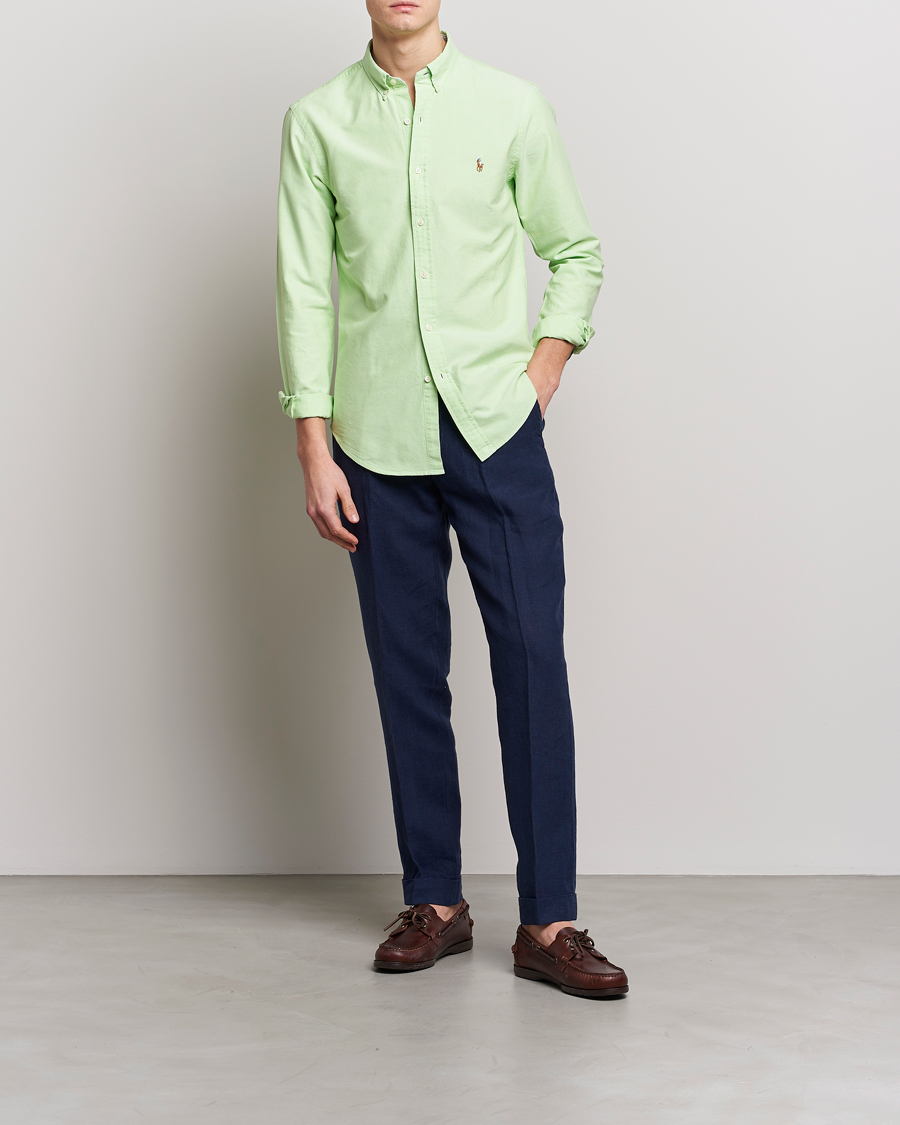 Herr | Skjortor | Polo Ralph Lauren | Slim Fit Oxford Button Down Shirt Oasis Green