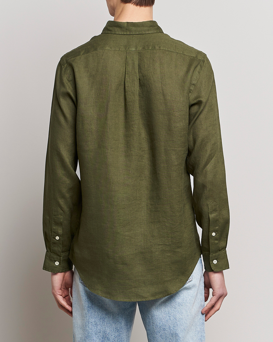 Herr | Skjortor | Polo Ralph Lauren | Custom Fit Linen Button Down Dark Sage
