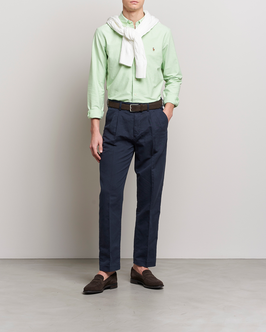 Herr | Skjortor | Polo Ralph Lauren | Custom Fit Oxford Button Down Shirt Oasis Green