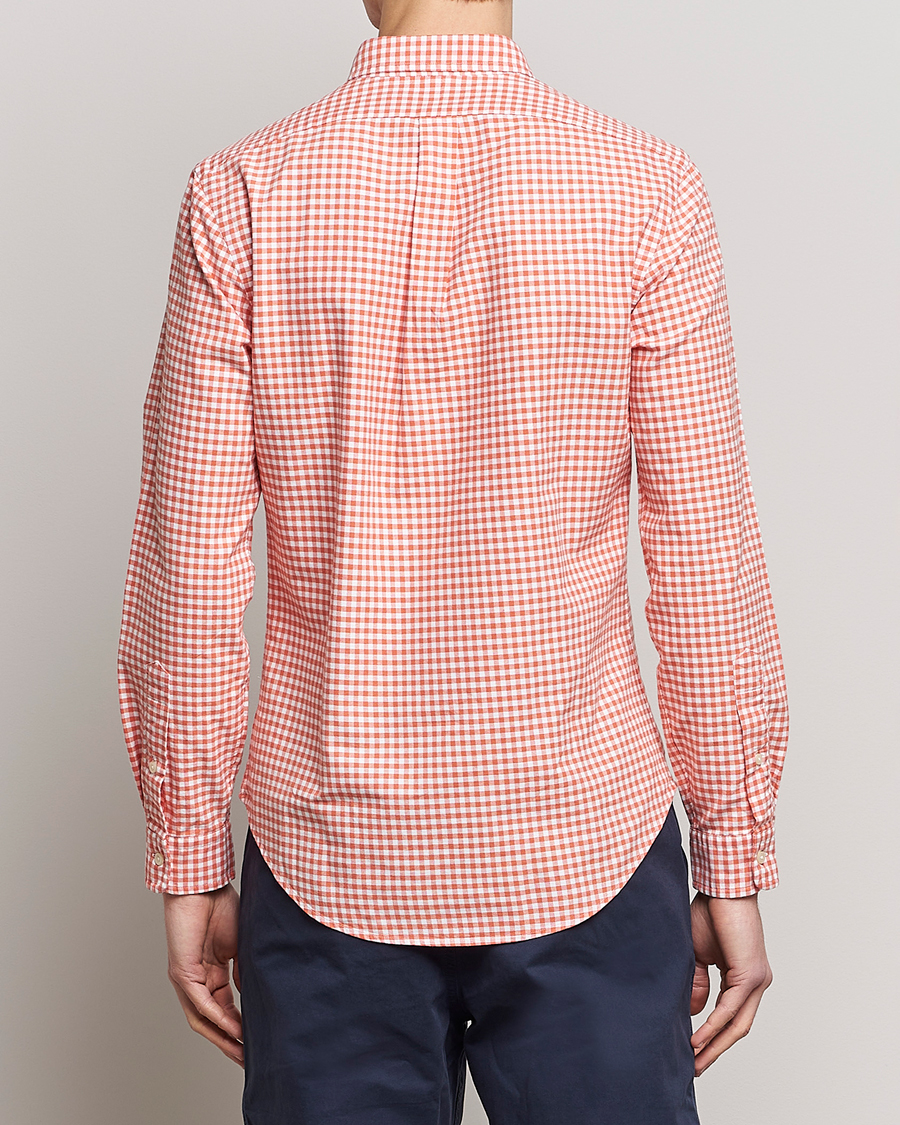 Herr | Skjortor | Polo Ralph Lauren | Slim Fit Oxford Checked Shirt Orange/White