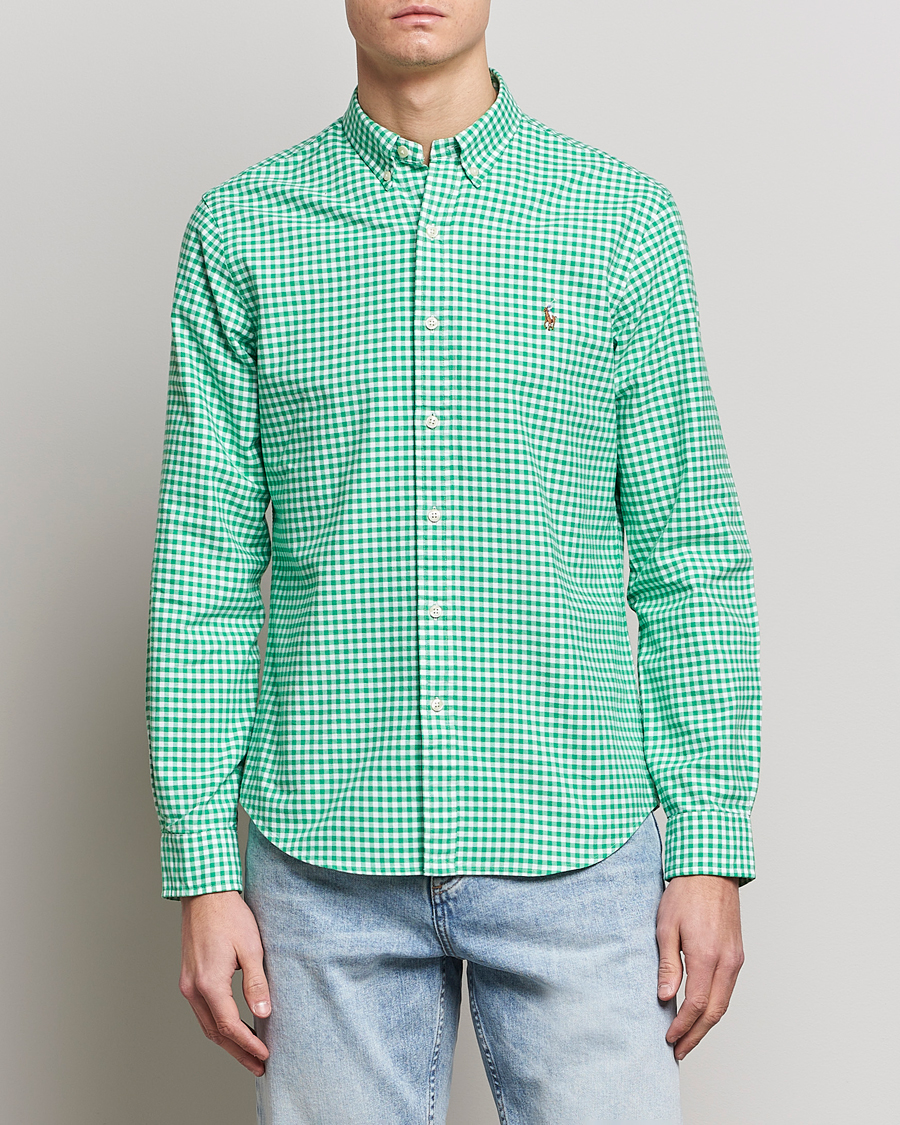 Herr | Skjortor | Polo Ralph Lauren | Slim Fit Oxford Checked Shirt Emerald/White