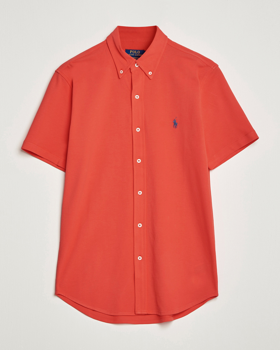 Herr | Skjortor | Polo Ralph Lauren | Featherweight Mesh Short Sleeve Shirt Red Reef