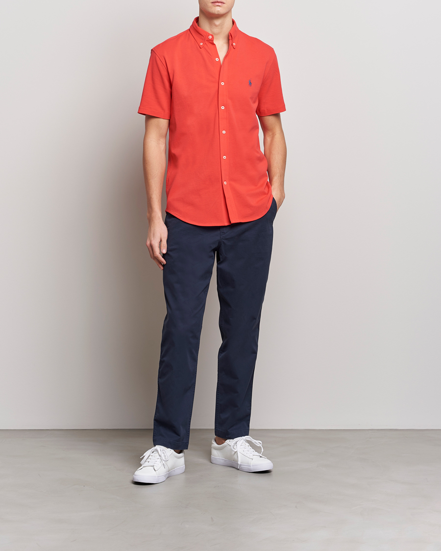 Herr | Skjortor | Polo Ralph Lauren | Featherweight Mesh Short Sleeve Shirt Red Reef