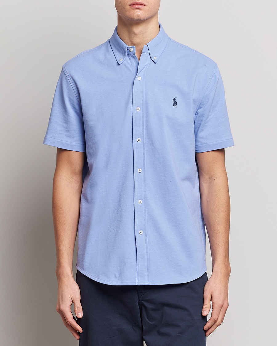 Herr | Kortärmade skjortor | Polo Ralph Lauren | Featherweight Mesh Short Sleeve Shirt Lafayette Blue