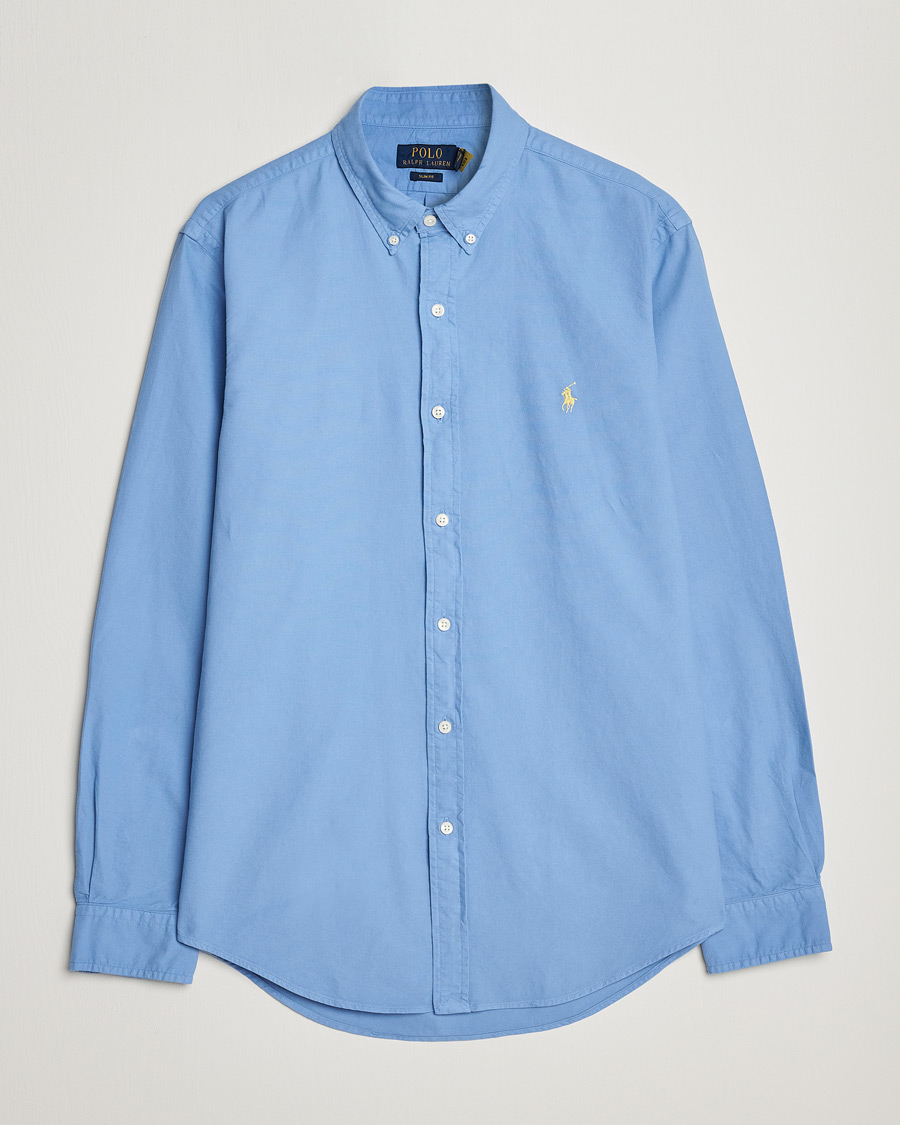 Herr | Skjortor | Polo Ralph Lauren | Slim Fit Garment Dyed Oxford Shirt Blue