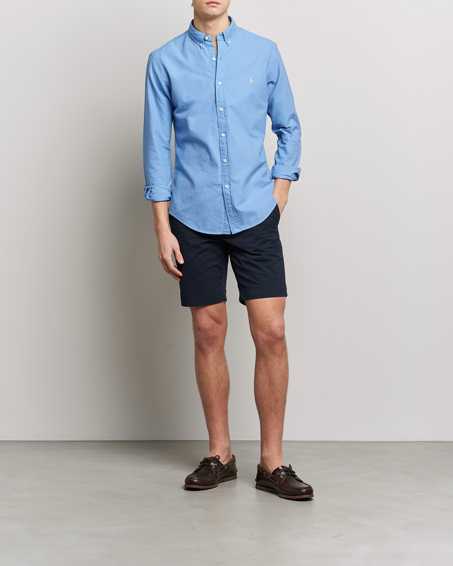 Herr | Skjortor | Polo Ralph Lauren | Slim Fit Garment Dyed Oxford Shirt Blue