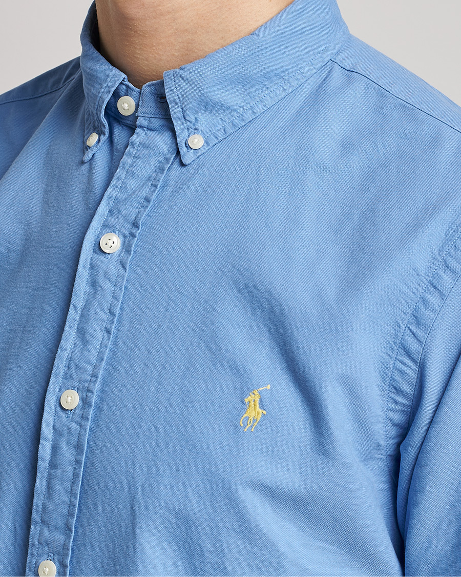 Herr | Skjortor | Polo Ralph Lauren | Slim Fit Garment Dyed Oxford Shirt Blue