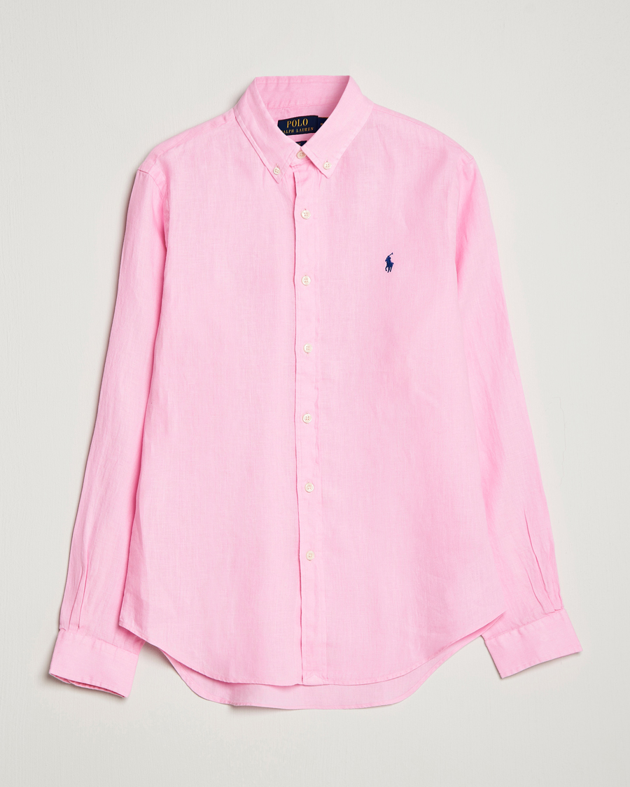 Herr | Skjortor | Polo Ralph Lauren | Slim Fit Linen Button Down Shirt Carmel Pink