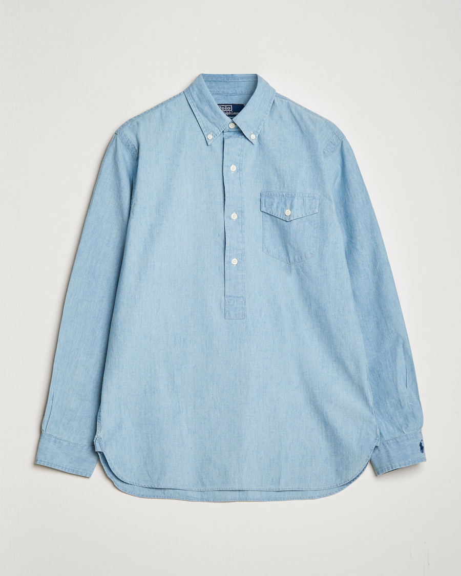 Herr | Skjortor | Polo Ralph Lauren | Chambray Popover Shirt Light Indigo