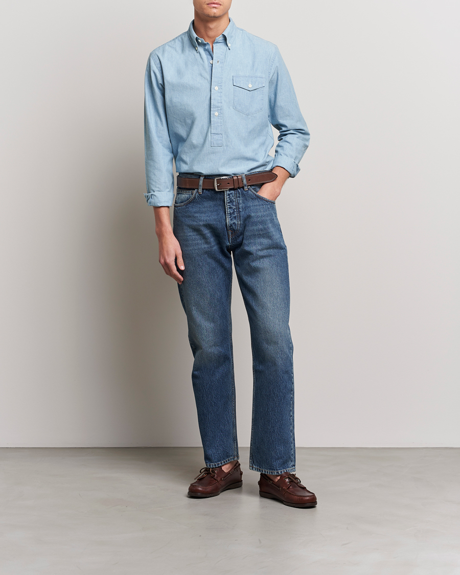 Herr | Skjortor | Polo Ralph Lauren | Chambray Popover Shirt Light Indigo