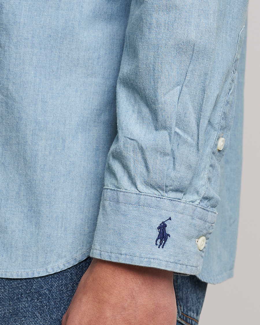 Herr | Skjortor | Polo Ralph Lauren | Chambray Popover Shirt Light Indigo
