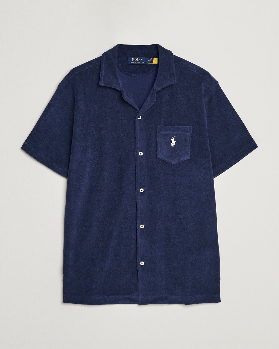 Herr | Skjortor | Polo Ralph Lauren | Cotton Terry Short Sleeve Newport Navy