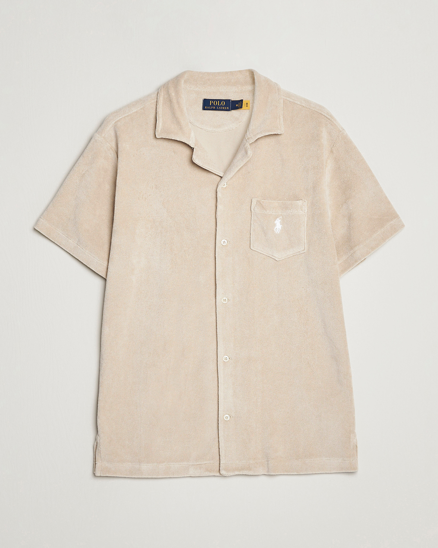 Herr | Skjortor | Polo Ralph Lauren | Cotton Terry Short Sleeve Shirt Spring Beige