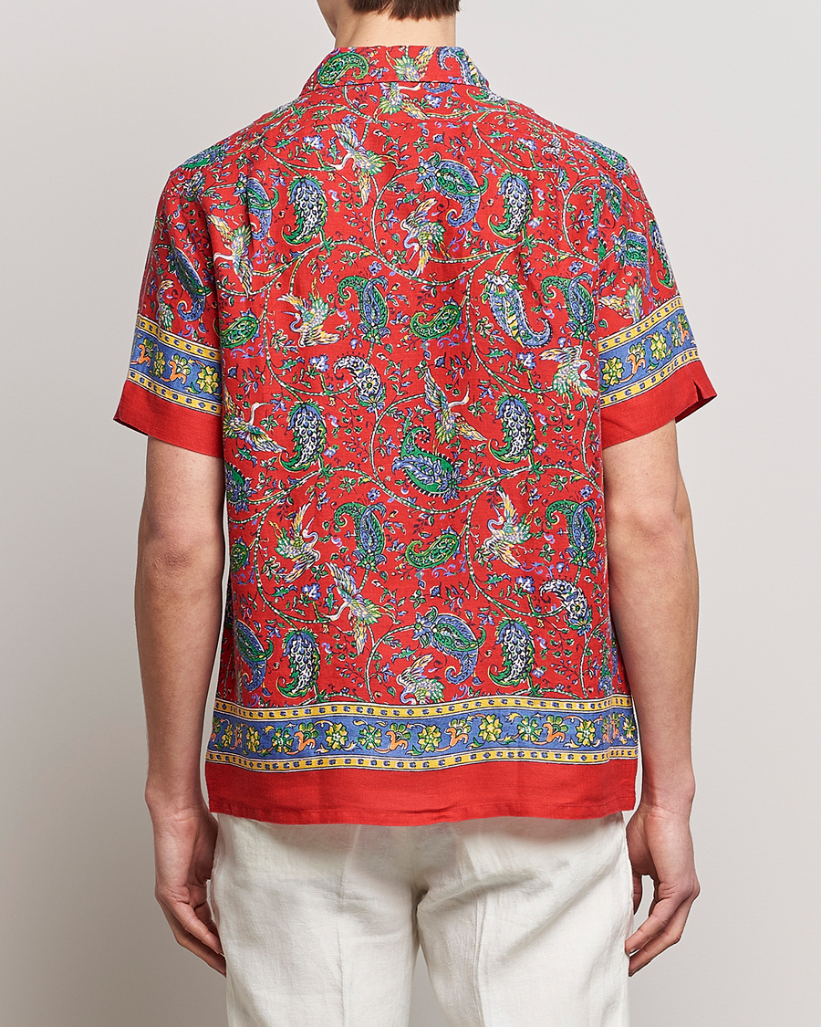Herr | Skjortor | Polo Ralph Lauren | Linen Printed Camp Collar Shirt Red Multi