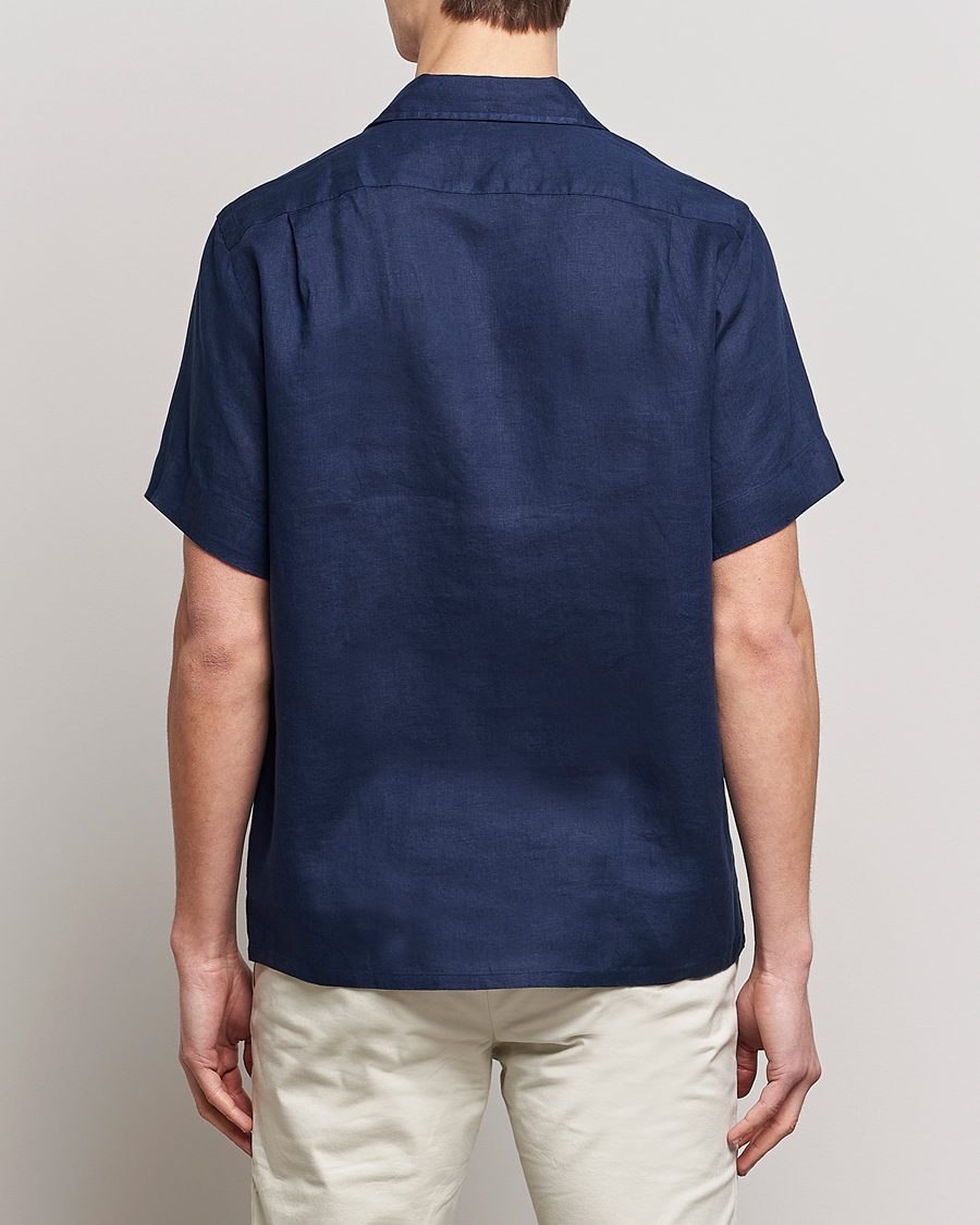 Herr | Skjortor | Polo Ralph Lauren | Linen Camp Collar Short Sleeve Shirt Newport Navy