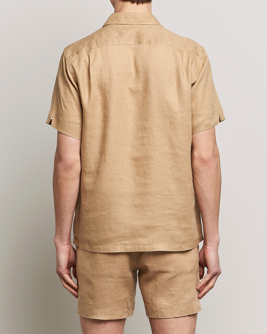Herr | Skjortor | Polo Ralph Lauren | Linen Camp Collar Short Sleeve Shirt Vintage Khaki
