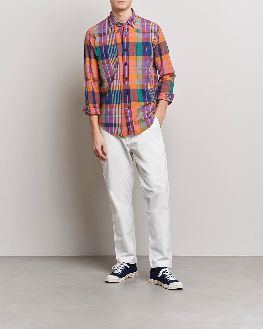 Herr | Skjortor | Polo Ralph Lauren | Madras Checked Shirt Orange/Purple