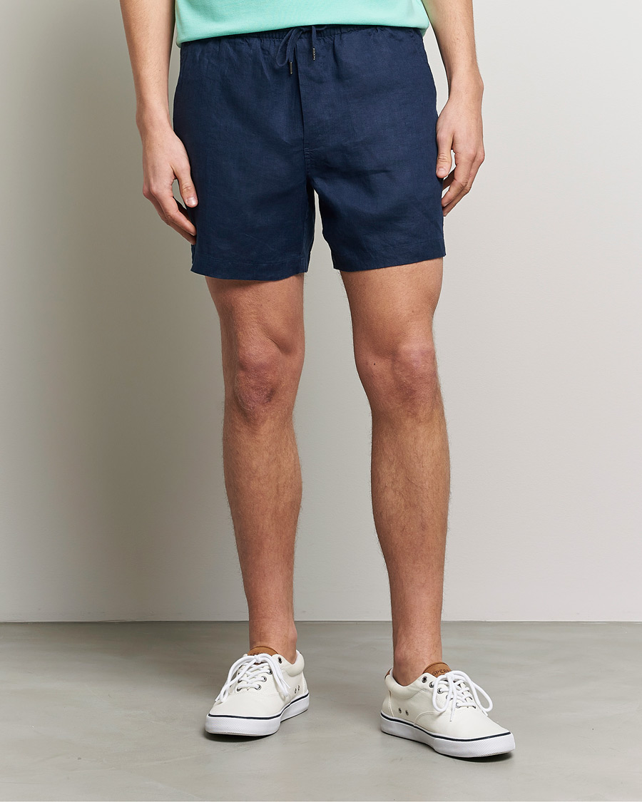 Herr | Linneavdelningen | Polo Ralph Lauren | Prepster Linen Drawstring Shorts Newport Navy