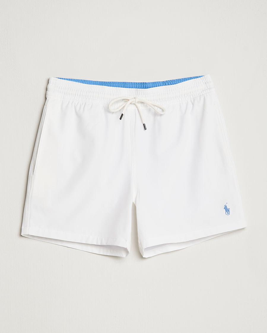 Herr | Badbyxor | Polo Ralph Lauren | Recycled Slim Traveler Swimshorts White